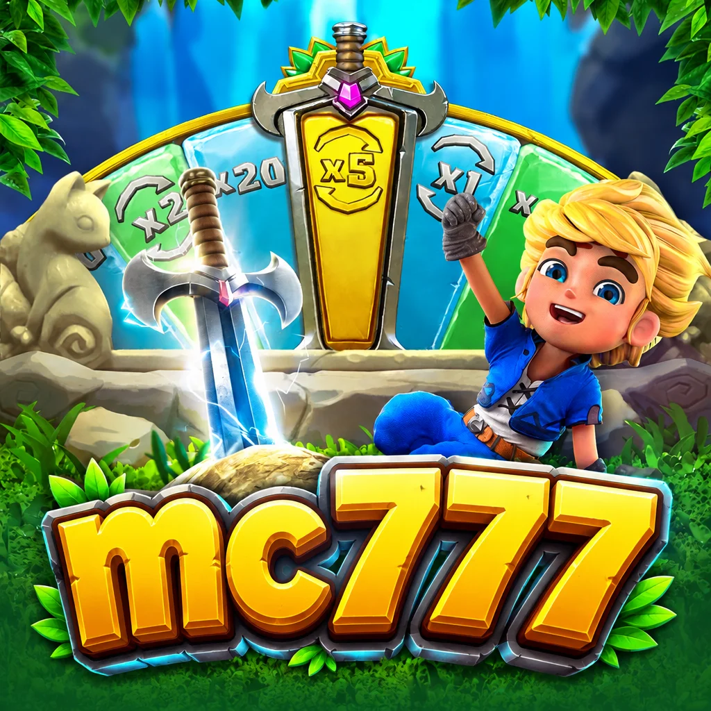 mc777 menampilkan karakter petualang Eric dan pedang legendaris dari Gem Saviour Sword